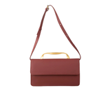 Maroon Faux Leather Handbag