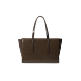 Dark Grey Croc Texture Tote Bag