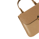 Dark Beige Raffia Texture Handbag