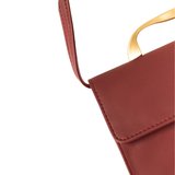 Maroon Faux Leather Handbag