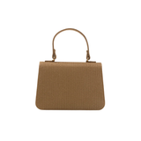 Dark Beige Raffia Texture Handbag