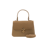 Dark Beige Raffia Texture Handbag