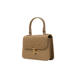 Dark Beige Raffia Texture Handbag
